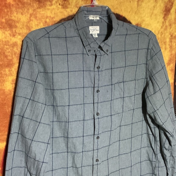 J.CREW-men’s gray plaid cotton ‘CLASSIC’ fit BRUSHED TWILL long sleeve shirt - Picture 3 of 10